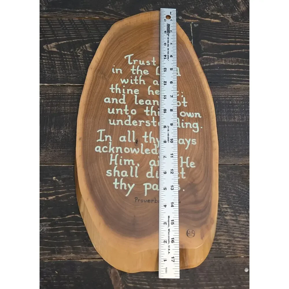Wooden Plaque Bible Verse Proverbs Trust in the Lord With All Thine Heart